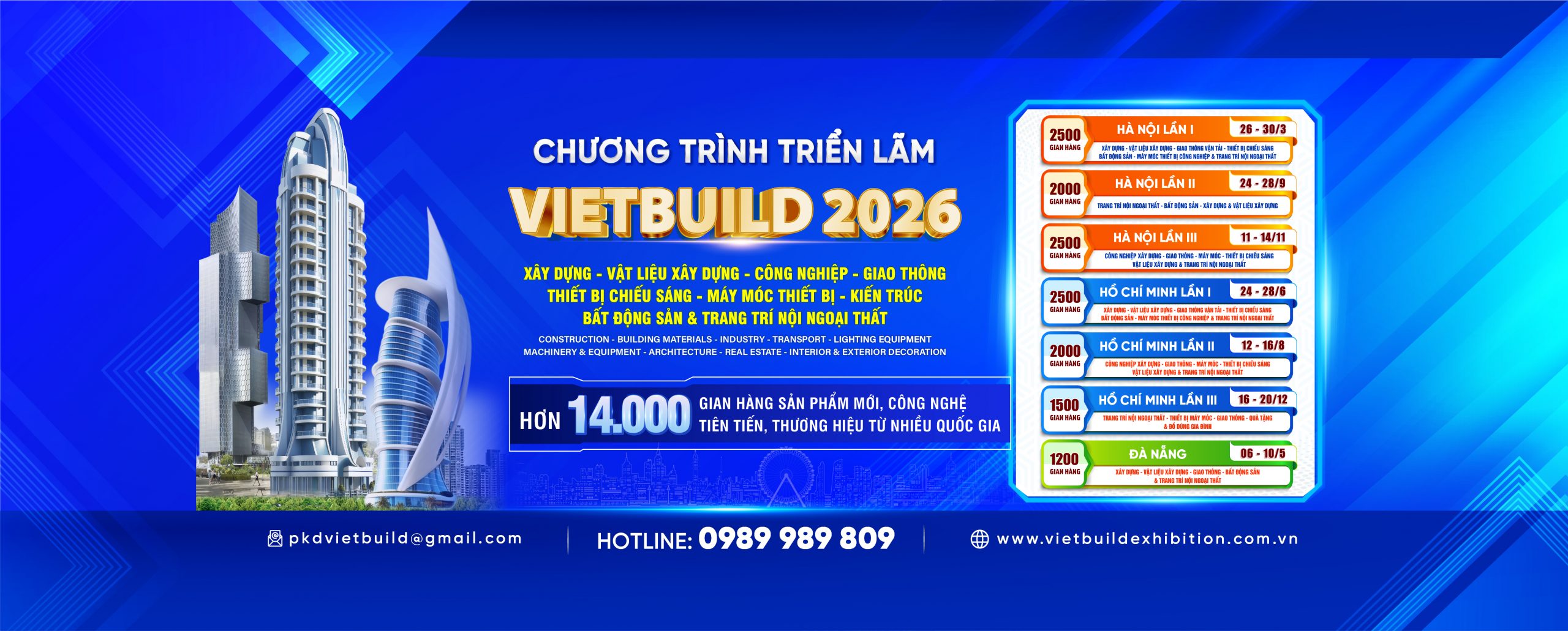 Lịch triển lãm Vietbuild Home 2026