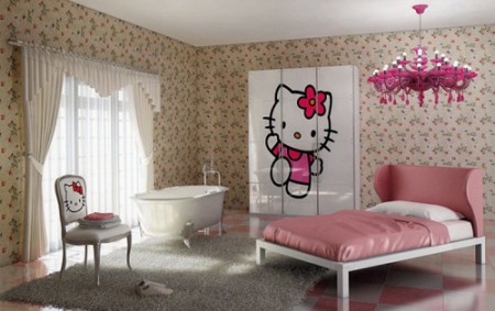 Những căn phòng lãng mạn với màu hồng Kitty 2